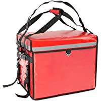 CityBAG - Mochila isotérmica 45 x 35 x 33 cm roja para Comidas al Aire Libre y Entrega de Pedidos de Comida en Moto o…
